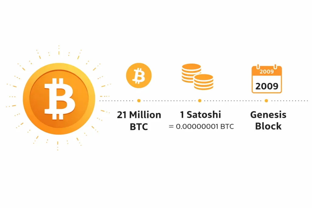 Minimalistische Bitcoin Darstellung